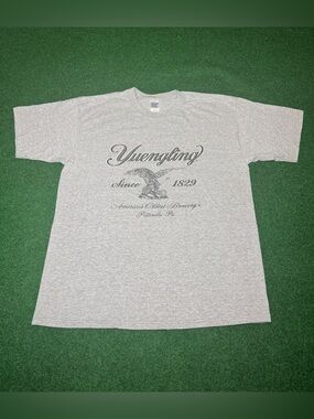 Yuengling Vintage T Shirt XL Gray Beer Pottsville Pa 90s Y2K Brewery Shirt